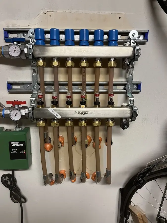 Plumber performing Gas Line Installation at a residential property in Douglas